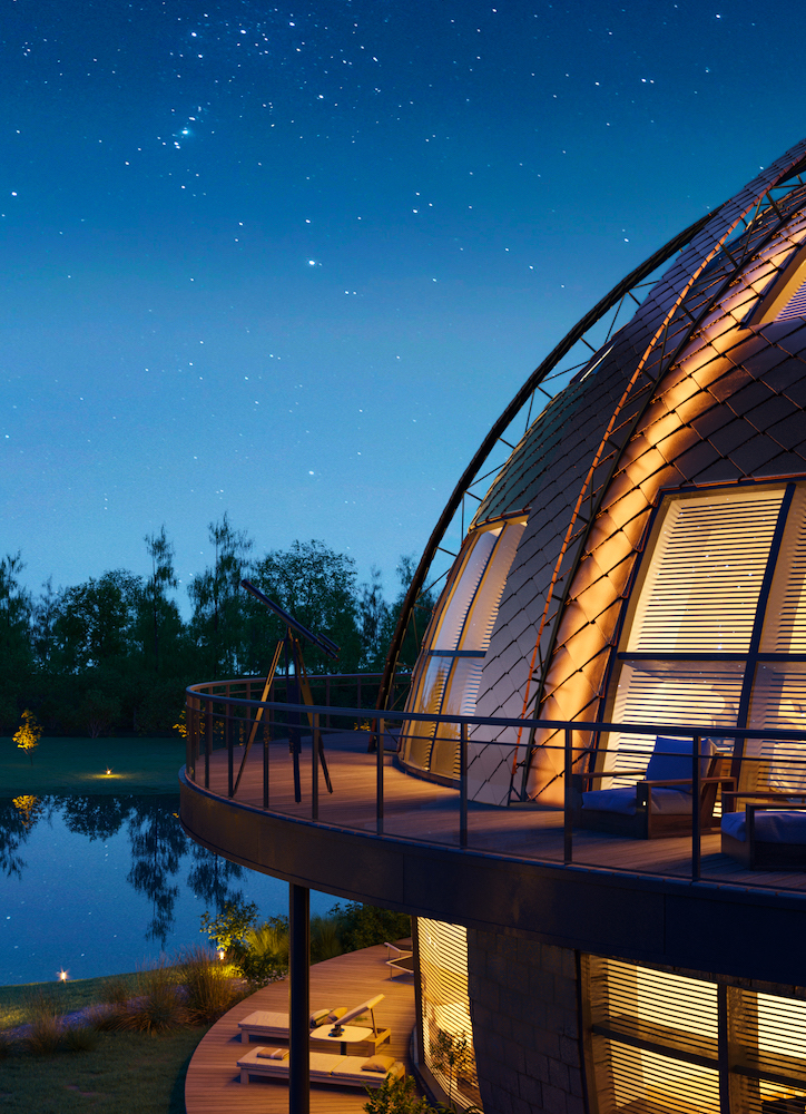 MaRichi Homes. Dome in the starry night